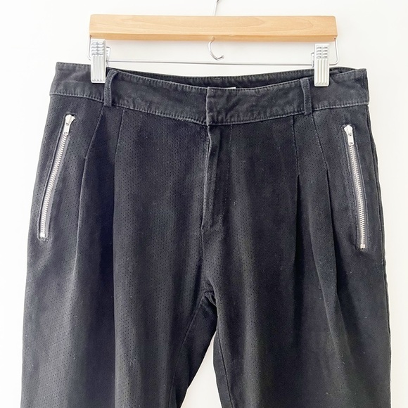 Bnwot Black perforated suede pants from Parker - Picture 4 of 7